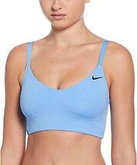 Nike Women's Effortless Line Wave Jacquard V-neck Midkini Swim Top