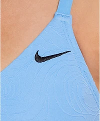 Nike Women's Effortless Line Wave Jacquard V-neck Midkini Swim Top