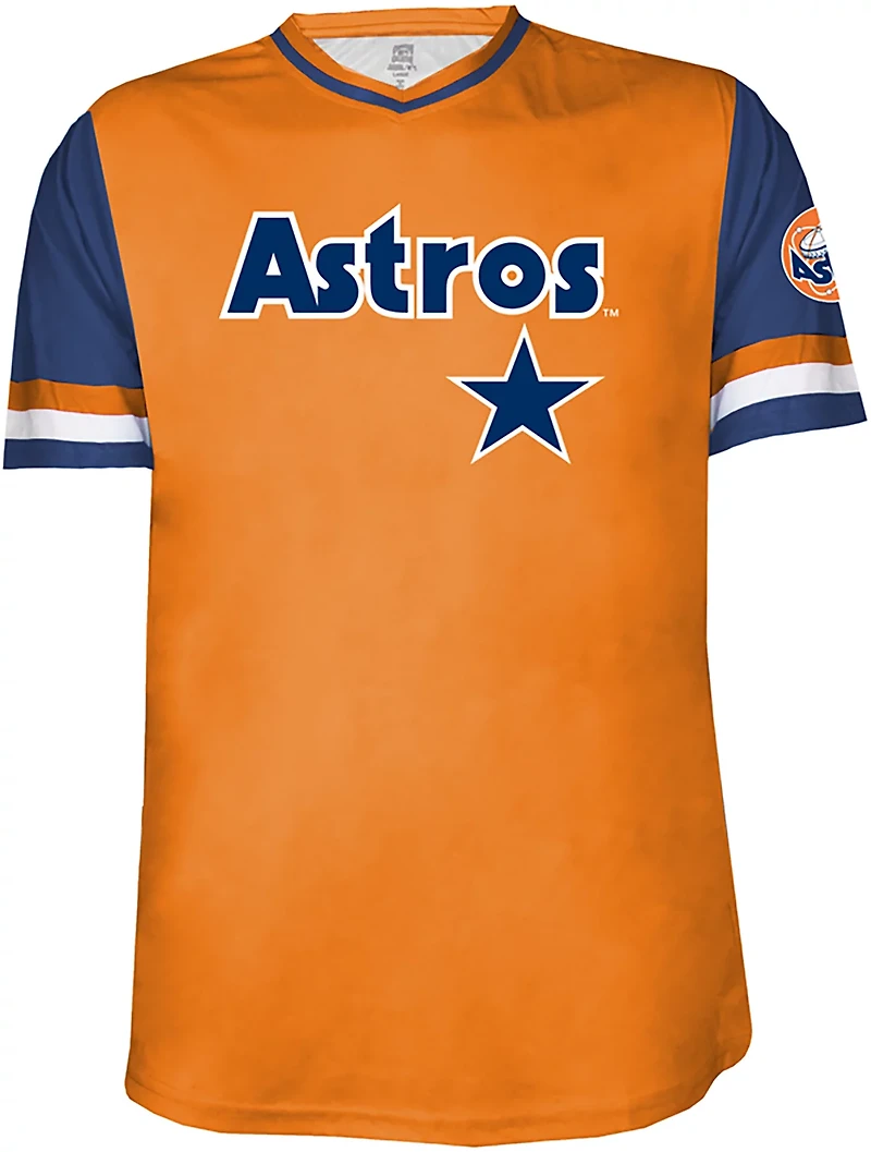 Stitches Boys' Houston Astros 25 Bombs Aways Shirzy Short Sleeve T-shirt