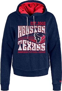 New Era Women's Texans Boxy Pullover Fleece Hoodie
