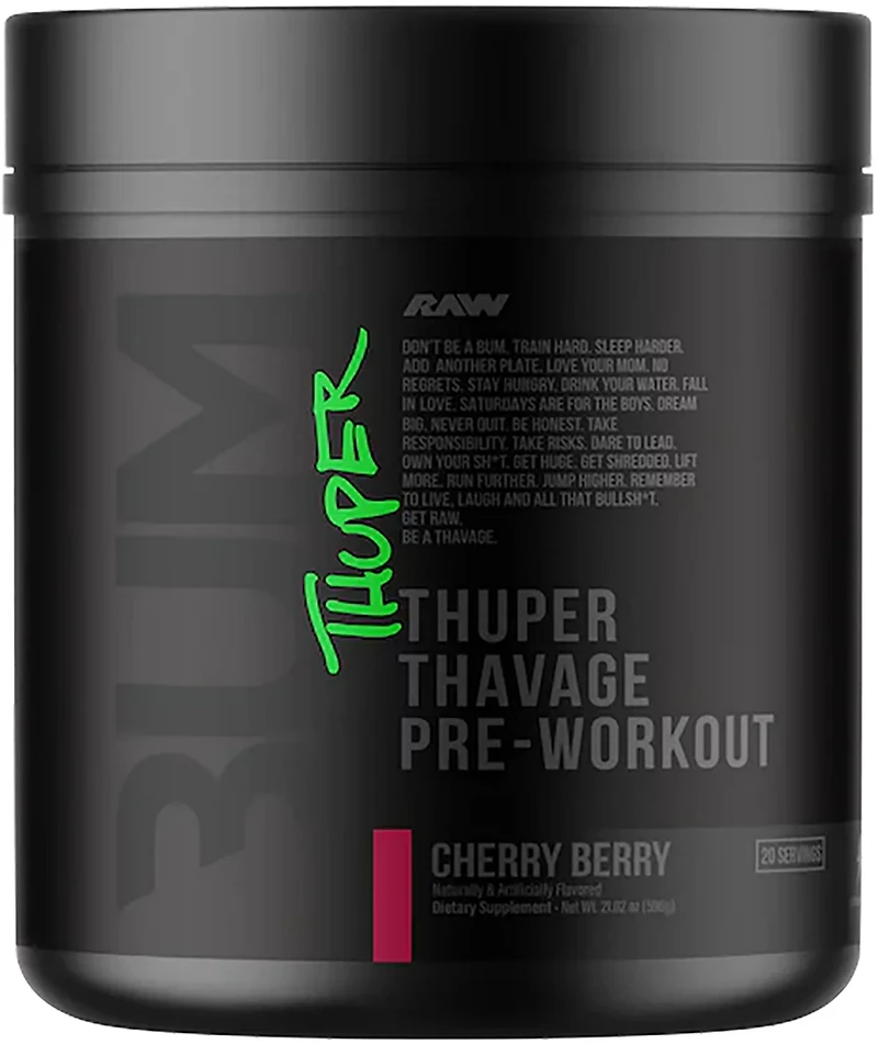 RAW CBUM Thuper Thavage Pre-Workout Supplement