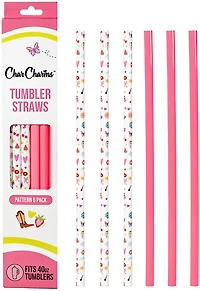 CharCharms 40 oz. Glitter Straws 6-Pack