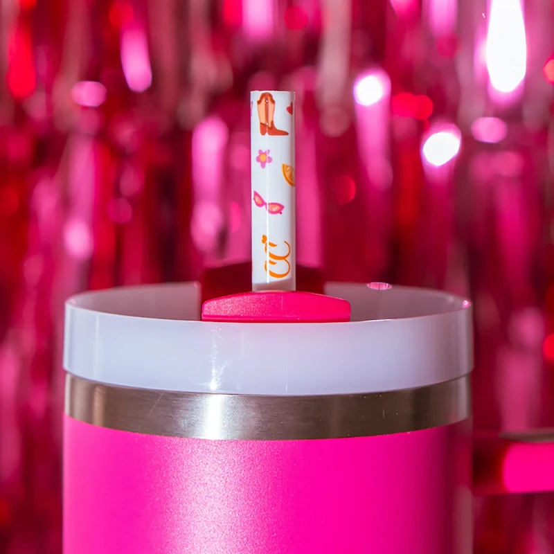 CharCharms 40 oz. Glitter Straws 6-Pack