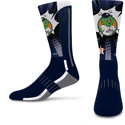 For Bare Feet Youth Houston Astros Ka-Pow! Mascot Crew Socks