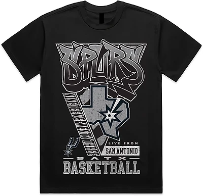 The Wild Collective San Antonio Spurs Men's Live From Band Short Sleeve T-shirt
