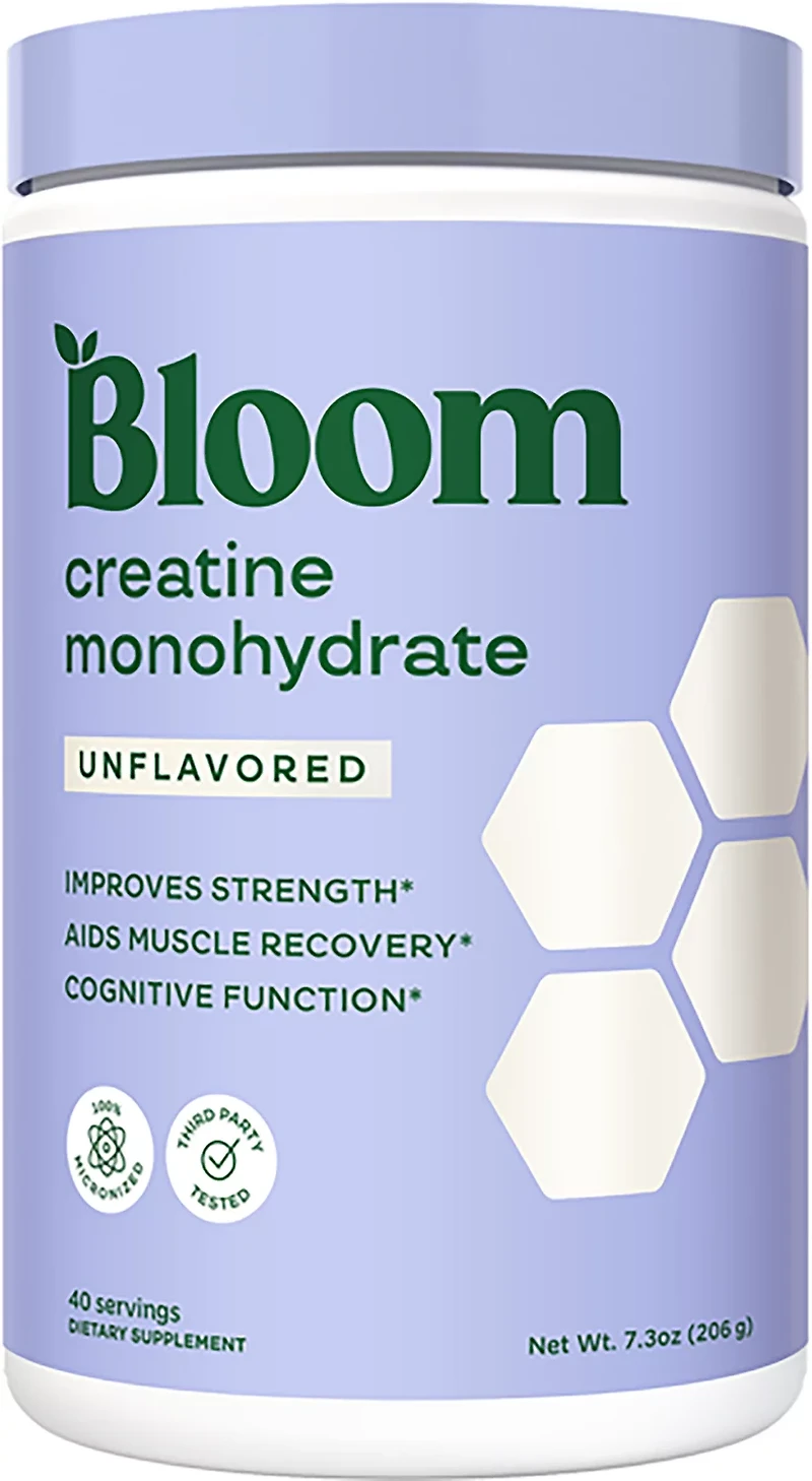 Bloom Nutrition Unflavored 7.3 oz Creatine Monohydrate