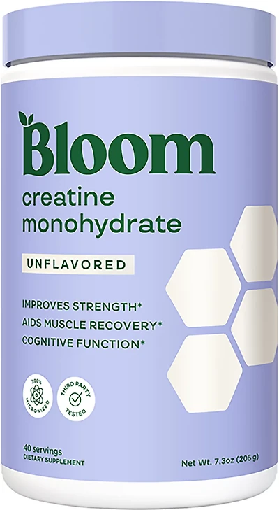 Bloom Nutrition Unflavored 7.3 oz Creatine Monohydrate