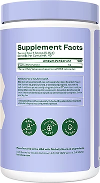 Bloom Nutrition Unflavored 7.3 oz Creatine Monohydrate