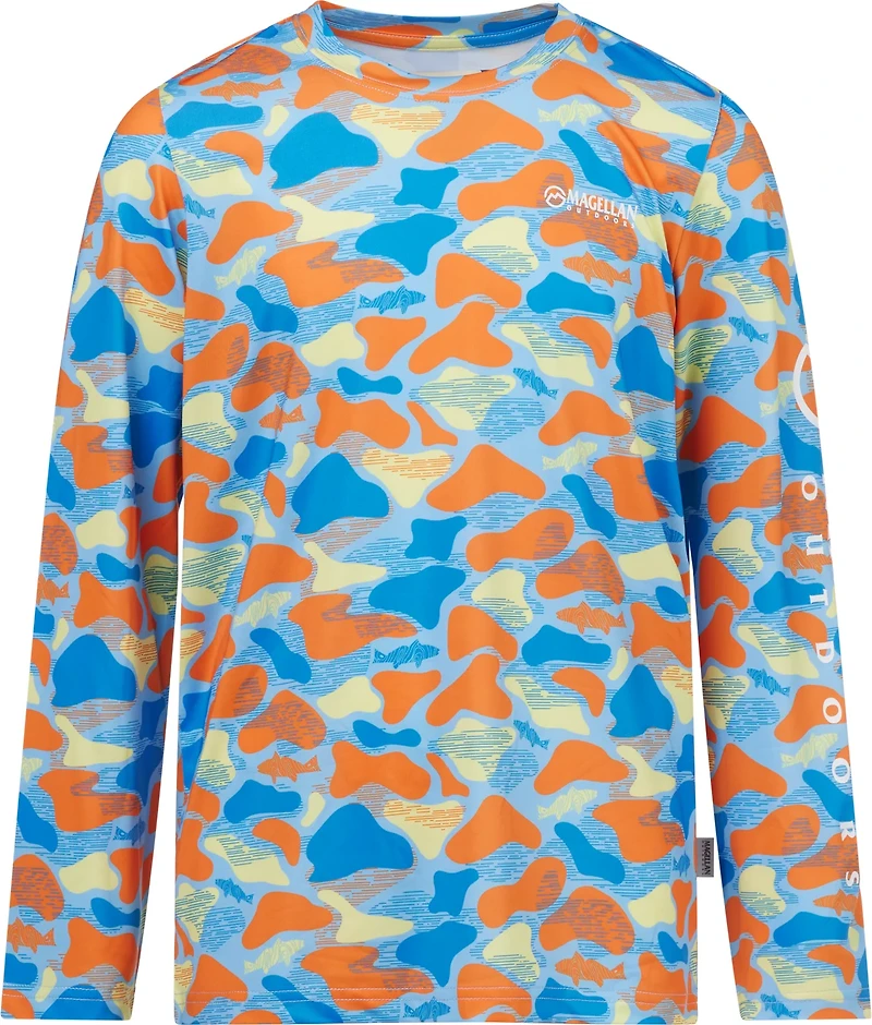 Magellan Outdoors Boys' Mallard Fish Camo Long Sleeve T-shirt