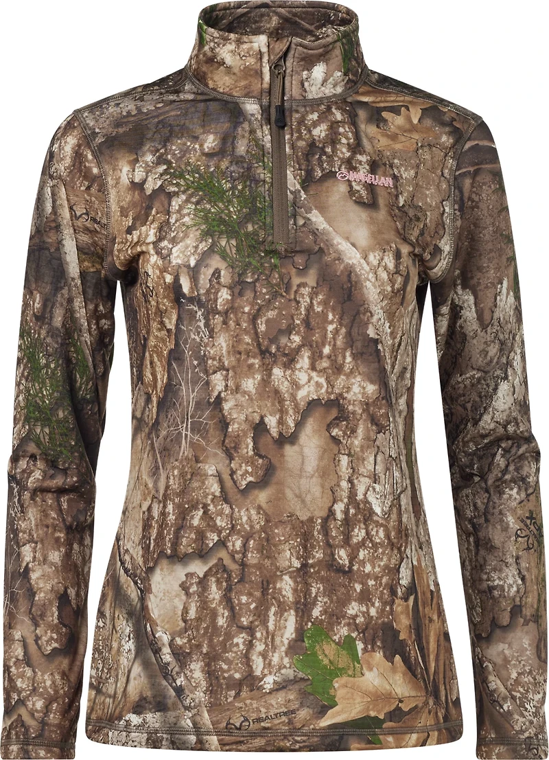Magellan Outdoors Women's HuntGear Crockett 1/4 Zip Long Sleeve Pullover