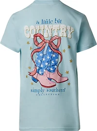 Simply Southern Girls' Country Boots Ice Tee