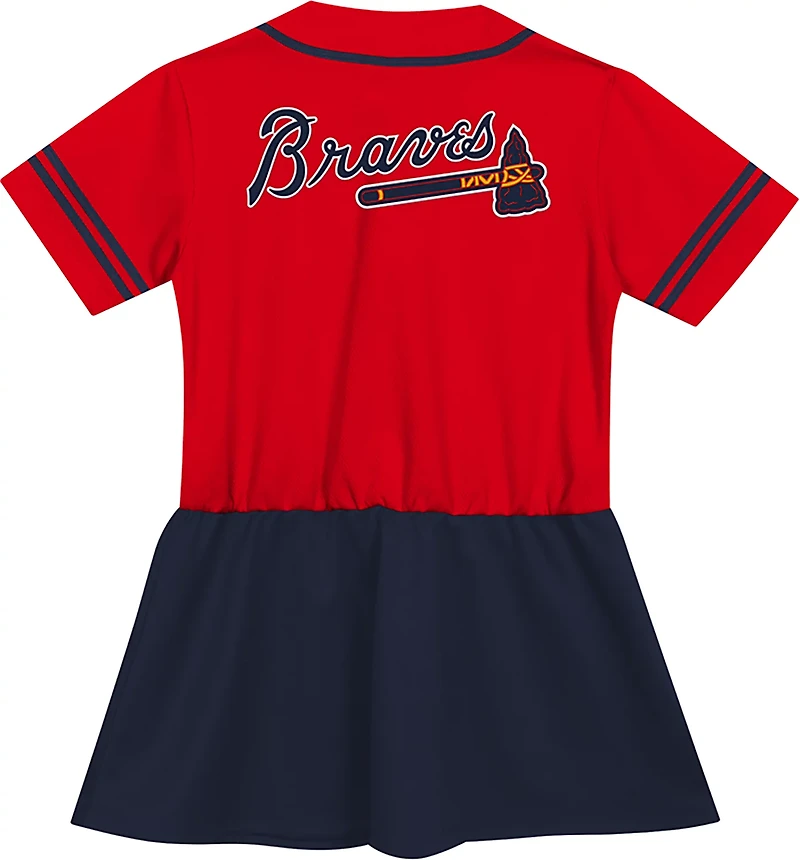 Outerstuff Girls' Atlanta Braves Curveball Jersey Dress