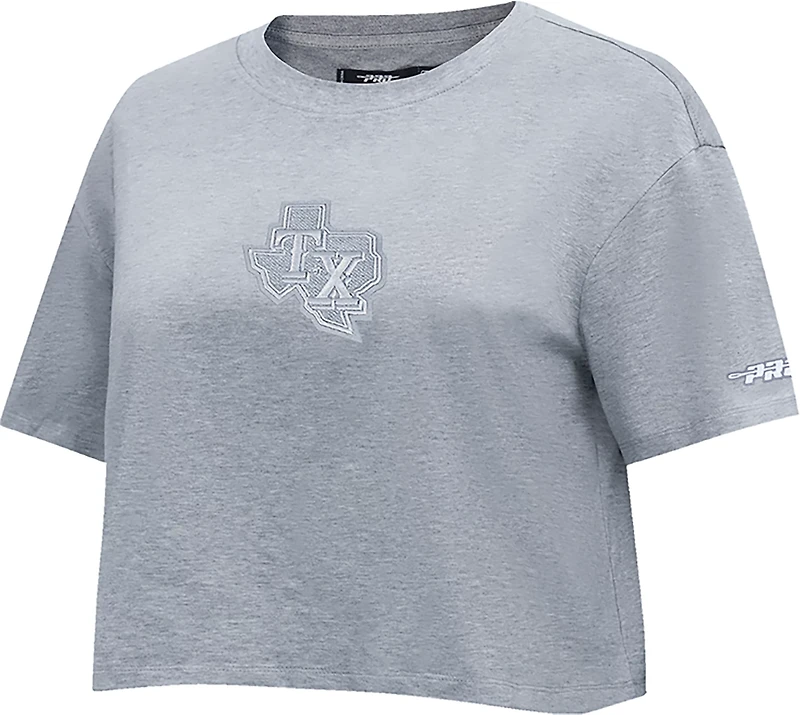 Pro Standard Women's Texas Rangers Reverse French Terry Boxy T-shirt