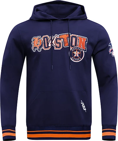 Pro Standard Men's Houston Astros City Ransom Rib Fleece Long Sleeve Hoodie