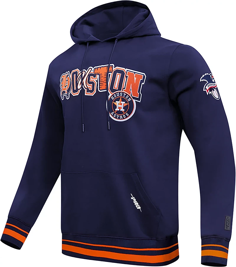 Pro Standard Men's Houston Astros City Ransom Rib Fleece Long Sleeve Hoodie
