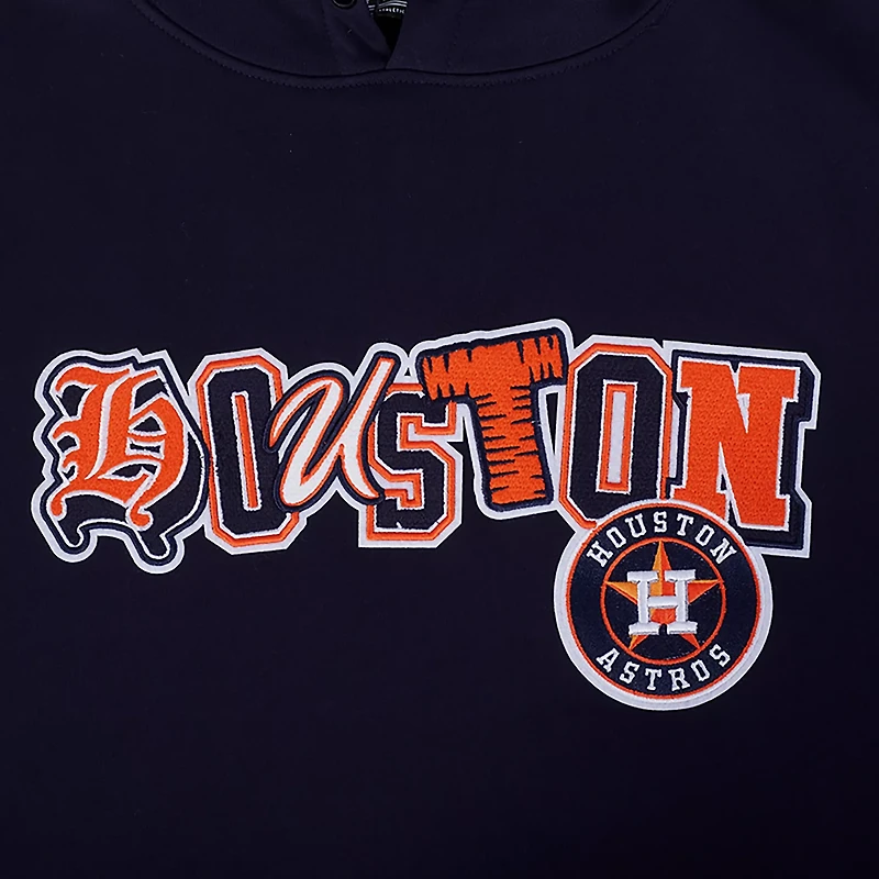 Pro Standard Men's Houston Astros City Ransom Rib Fleece Long Sleeve Hoodie