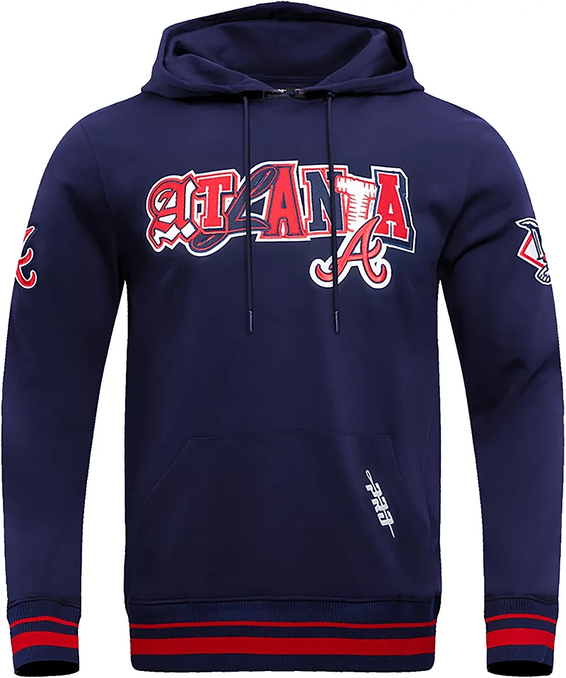 Pro Standard Men's Atlanta Braves City Ransom Rib Fleece Long Sleeve Hoodie