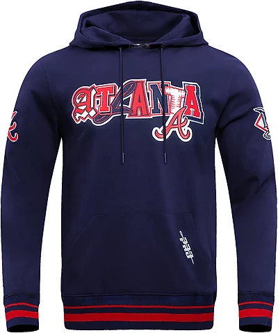 Pro Standard Men's Atlanta Braves City Ransom Rib Fleece Long Sleeve Hoodie