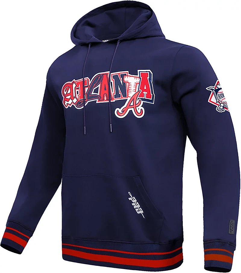 Pro Standard Men's Atlanta Braves City Ransom Rib Fleece Long Sleeve Hoodie