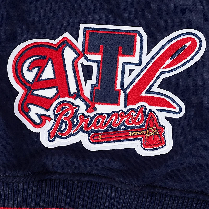 Pro Standard Men's Atlanta Braves City Ransom Rib Fleece Long Sleeve Hoodie