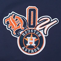 Pro Standard Women's Houston Astros City Ransom Rib Fleece Cropped Long Sleeve Hoodie