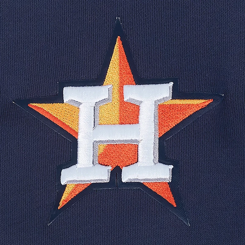 Pro Standard Women's Houston Astros City Ransom Rib Fleece Cropped Long Sleeve Hoodie