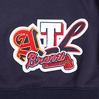 Pro Standard Women's Atlanta Braves City Ransom Rib Fleece Cropped Long Sleeve Hoodie