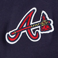 Pro Standard Women's Atlanta Braves City Ransom Rib Fleece Cropped Long Sleeve Hoodie