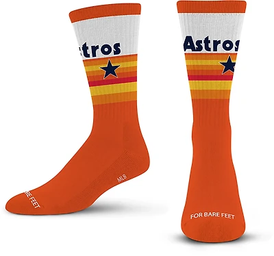 For Bare Feet Adults' Houston Astros Cooperstown Lotta Stripes Trouser Socks