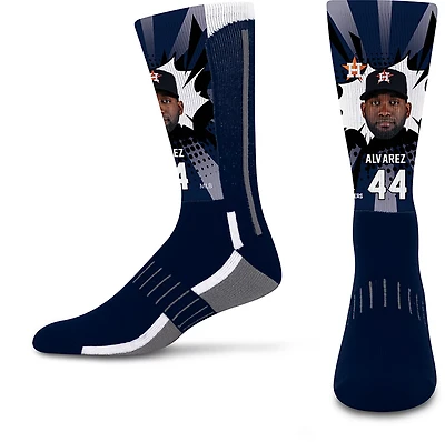 For Bare Feet Youth Houston Astros Yordan Alvarez Ka-Pow! Crew Socks