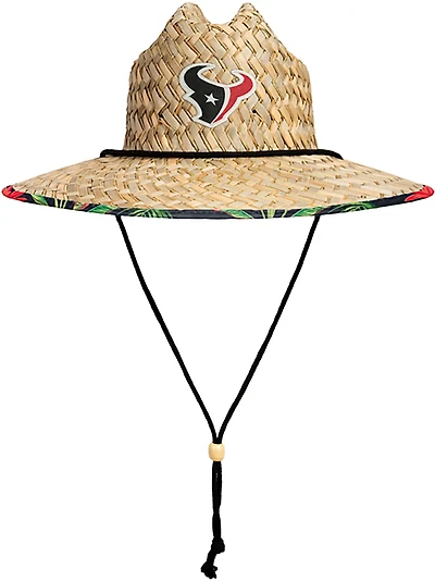 FOCO Men's Houston Texans Floral Print Straw Hat