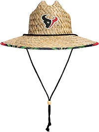 FOCO Men's Houston Texans Floral Print Straw Hat