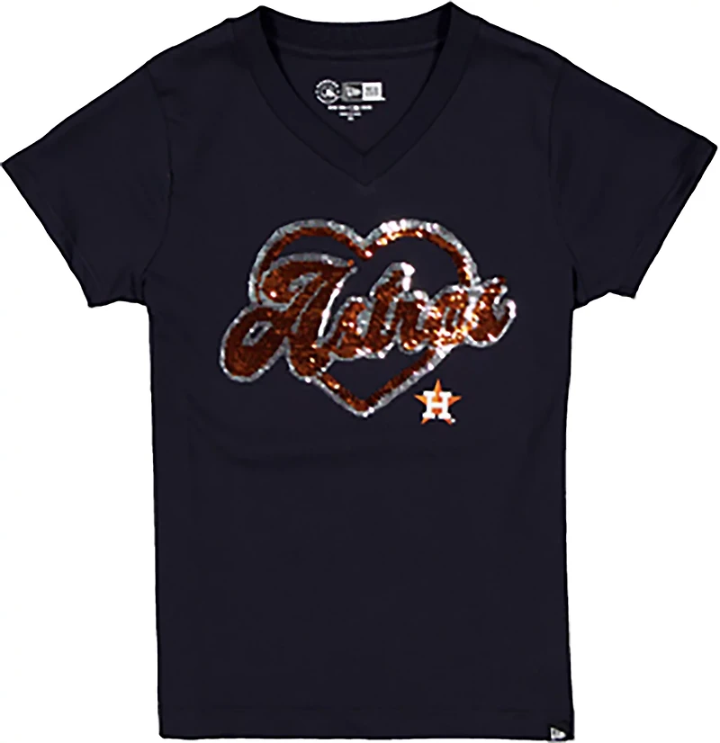 New Era Girls' Houston Astros Sparkle T-shirt