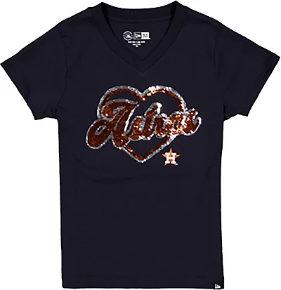 New Era Girls' Houston Astros Sparkle T-shirt