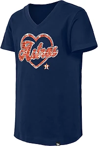 New Era Girls' Houston Astros Sparkle T-shirt