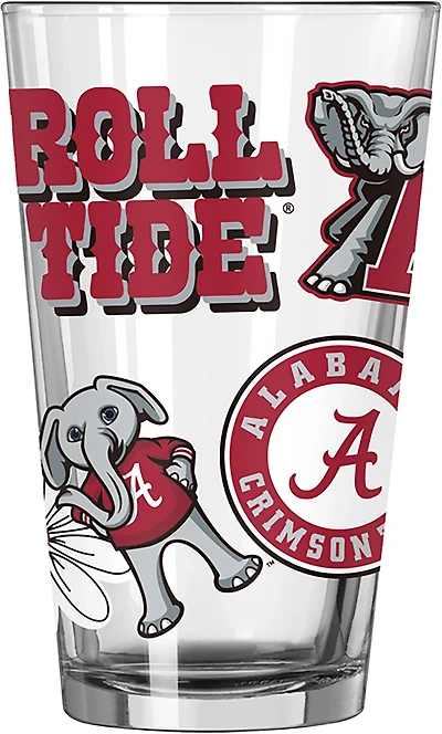 Logo Brands Alabama Crimson Tide Native 16 oz. Pint Glass Cup