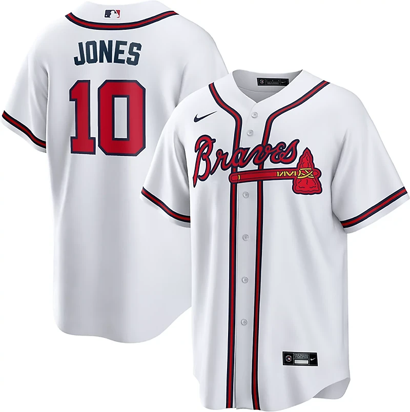 Nike Men's Braves Jones Home Replica N&N Jersey