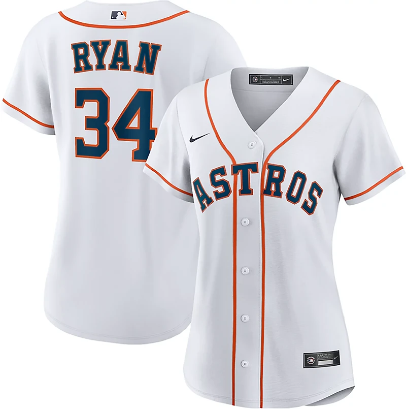 Nike Women's Astros Ryan Home Replica N&N Jersey