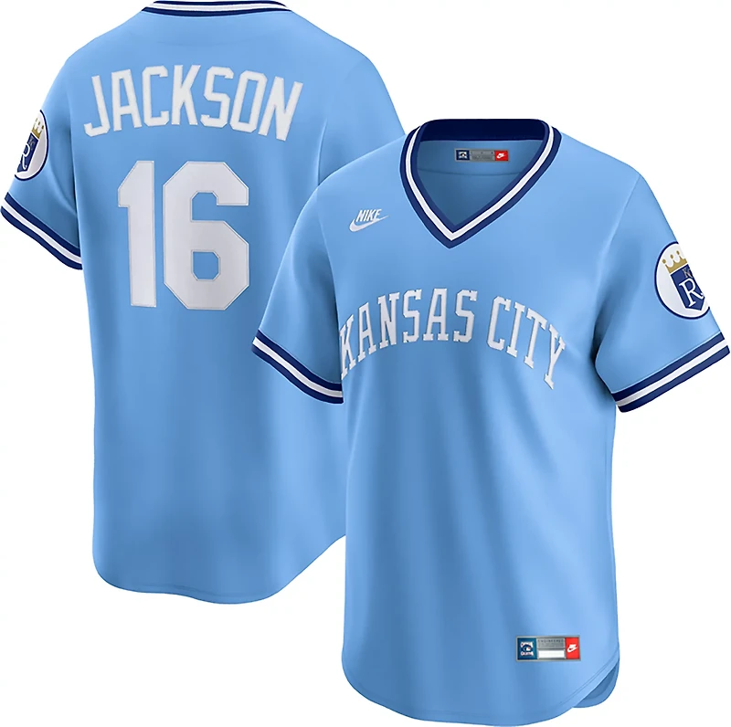 Nike Bo Jackson Light Kansas City Royals Throwback Cooperstown Collection Limited Jersey