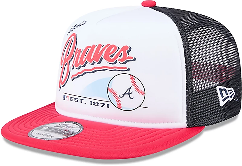 New Era Men's Atlanta Braves 9FIFTY A-Frame Retro Script Cap