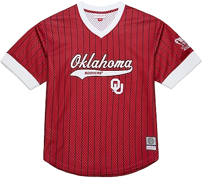Mitchell & Ness Men's Oklahoma Double Play Primary Logo Baseball Jersey