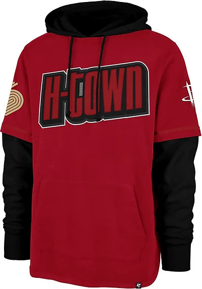 47 Brand Men's Rockets City Edition Trifecta Shortstop Long Sleeve Pullover