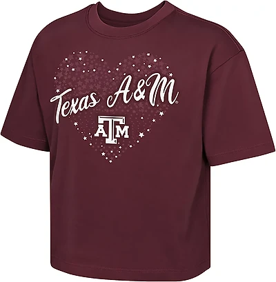 Outerstuff Girls' Texas A&M Love Stars Boxy T-shirt