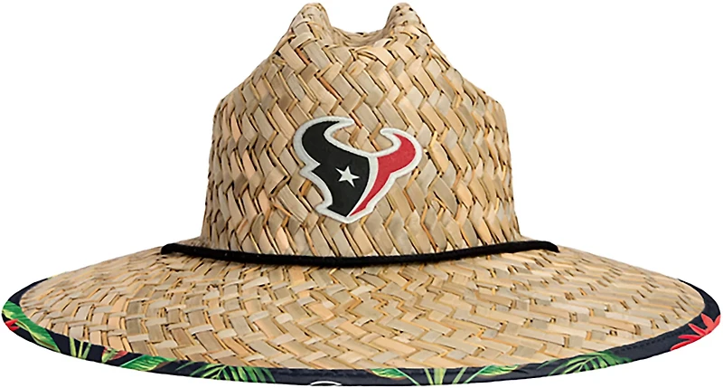 FOCO Men's Houston Texans Floral Print Straw Hat