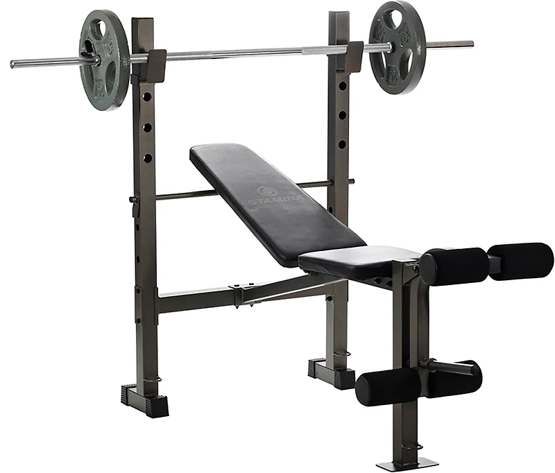 Stamina Bench and Rack Combo Weight Set