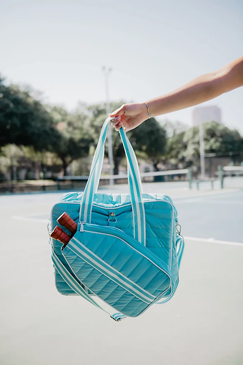 Katydid Pickleball Bag with Striped Strap
