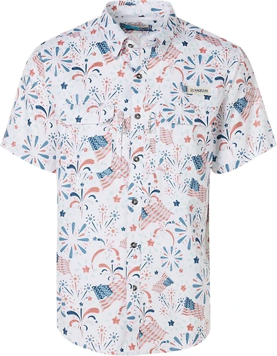 Magellan Outdoors Men's Americana Print Short Sleeve Shirt