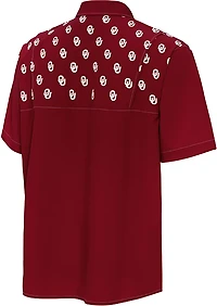 Antigua Men's University of Oklahoma Scatter Print Button Down Shirt