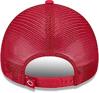 New Era Adults' Cincinnati Reds Distressed 9FORTY A-Frame Trucker Cap