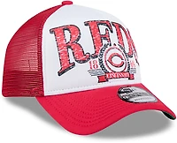 New Era Adults' Cincinnati Reds Distressed 9FORTY A-Frame Trucker Cap
